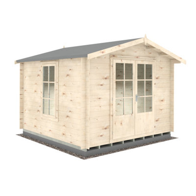 Shire Barnsdale 10x10 Log Cabin 19mm Logs | DIY at B&Q