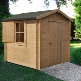Shire Camelot 10x10 Apex Tongue & Groove Wooden Log Cabin