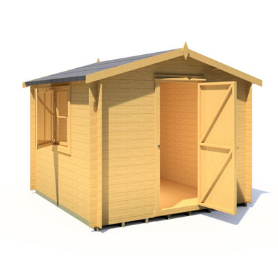 Shire Camelot 9x9 Log Cabin 19mm Logs - 3