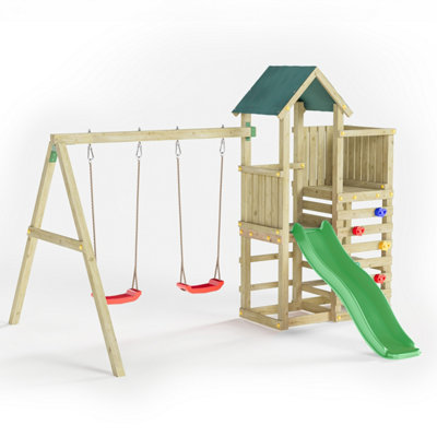 Shire Chester climbing frame with double swings silde and step ladder