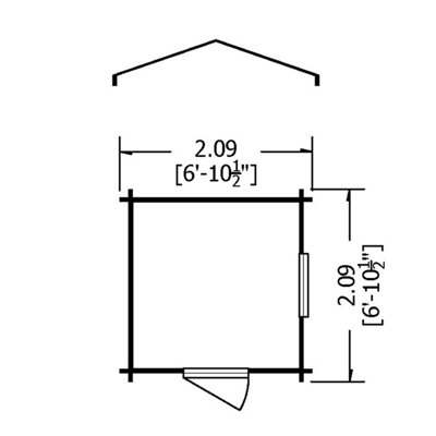Shire Danbury 7x7 Log Cabin 19mm Logs - 4