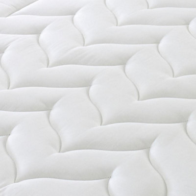 Shire Essentials Comfort Deep Quilted Sprung Divan Bed Set 4FT6 Double 4 Drawers- Wool Bronze