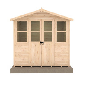 Shire Haddon 7x5ft Summerhouse with 12mm T&G Cladding and double doors