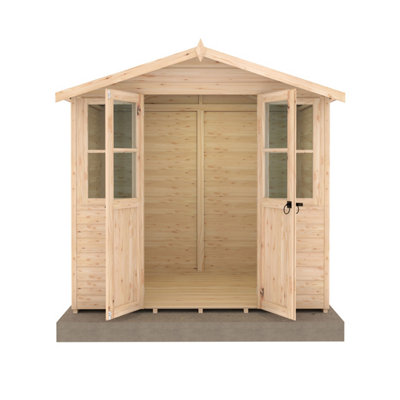 Shire Haddon 7x5ft Summerhouse with 12mm T&G Cladding and double doors