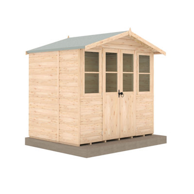 Shire Haddon 7x5ft Summerhouse with 12mm T&G Cladding and double doors - 3