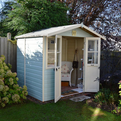 Shire Haddon 7x5ft Summerhouse with 12mm T&G Cladding and double doors - 5