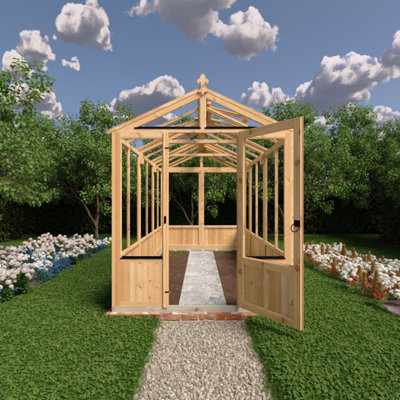 Shire Holkham 12x6 Wooden Apex Greenhouse - 3