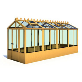 Shire Holkham 16x6 Wooden Apex Greenhouse