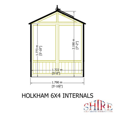 Shire Holkham 6x4 Wooden Apex Greenhouse - 7