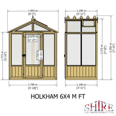 Shire Holkham 6x4 Wooden Apex Greenhouse - 8
