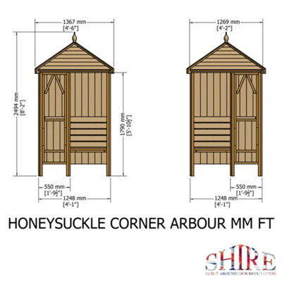 Shire Honeysuckle Corner Arbour - 7