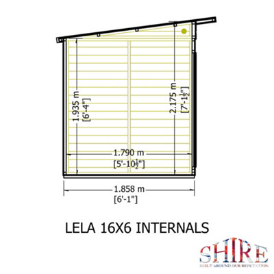 Shire Lela Summerhouse 16x6 ft