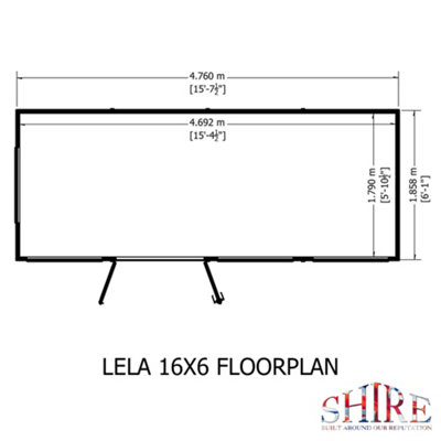 Shire Lela Summerhouse 16x6 ft