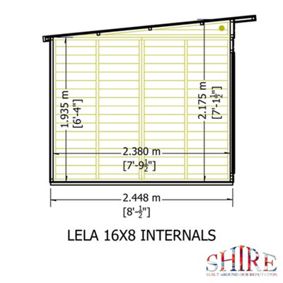 Shire Lela Summerhouse 16x8 ft