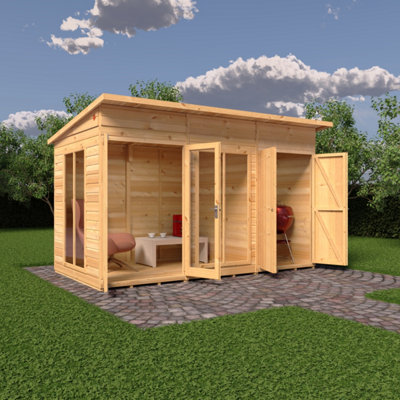 Shire Lela Summerhouse with storage 12x6 ft