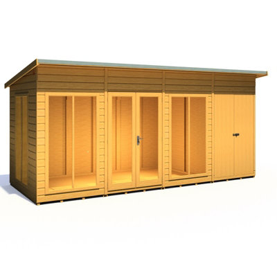 Shire Lela Summerhouse with storage shed 16x6 ft