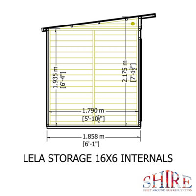 Shire Lela Summerhouse with storage shed 16x6 ft