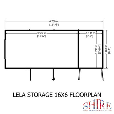 Shire Lela Summerhouse with storage shed 16x6 ft