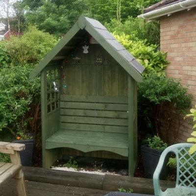 Shire Mimosa Garden Arbour Seat Pressure Treated - 3