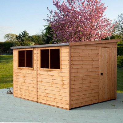 Shire Norfolk Workshop Pent Shed 10x8 Double Door 12mm Shiplap Style B