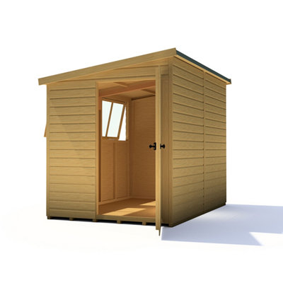 Shire Norfolk Workshop Pent Shed 9x6 Double Door 12mm Shiplap Style B