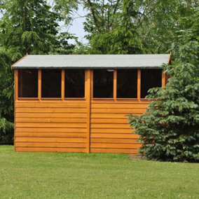 Shire Overlap 10x6 Double Door Shed with Windows