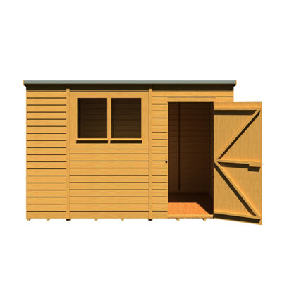 Shire Overlap 10x6 Single Door Pent Shed with Window - 3