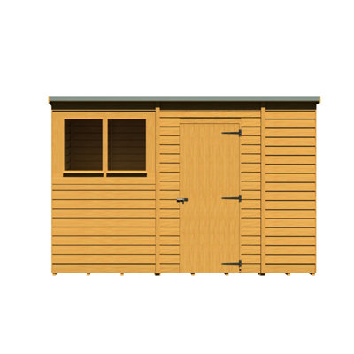 Shire Overlap 10x6 Single Door Pent Shed with Window - 4
