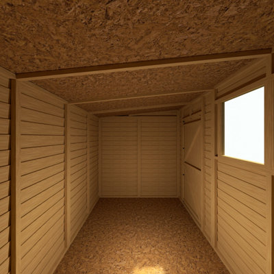 Shire Overlap 10x6 Single Door Pent Shed with Window - 6