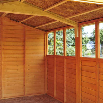 Shire Overlap 12x8 Double Door Shed with Windows