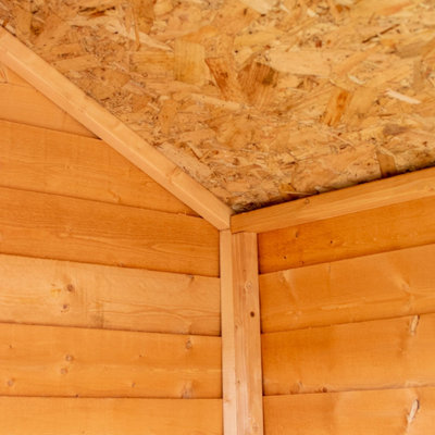 Shire Overlap 6x4 Single Door Reverse Apex Shed with Windows - 4