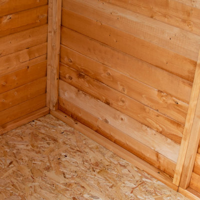 Shire Overlap 6x4 Single Door Reverse Apex Shed with Windows - 5