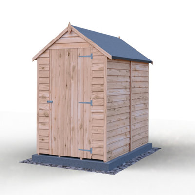 Shire Overlap 6x4 Single Door Windowless Value Garden Shed