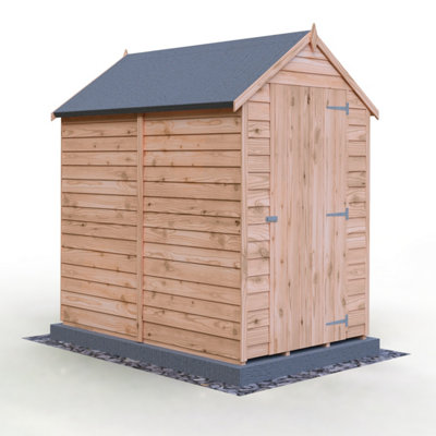 Shire Overlap 6x4 Single Door Windowless Value Garden Shed