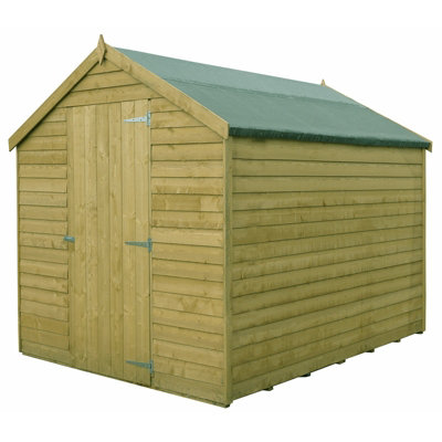 Shire Overlap 8x6 Single Door Windowless Value Shed Pressure Treated