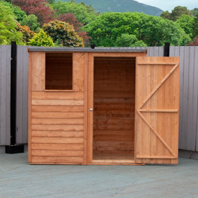 Shire Overlap Pent 6x4 Single Door Shed with Window