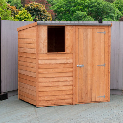 Shire Overlap Pent 6x4 Single Door Shed with Window