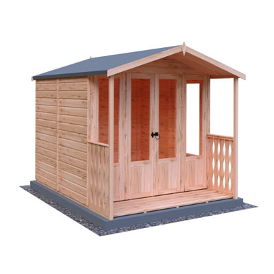 Shire Parham 7x8ft Summerhouse and Verandah 12mm Cladding - 6