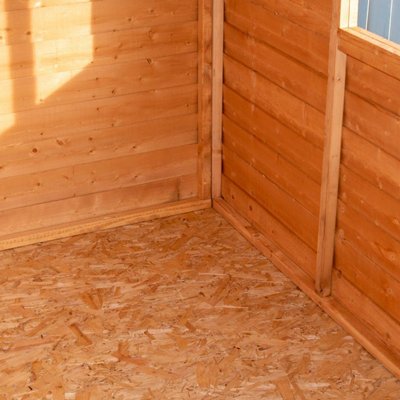 Shire Pressure Treated Overlap 8x6 Single Door Value Shed with Window - 7