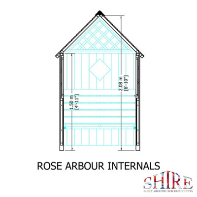 Shire Rose Garden Arbour DIP Treated - 5
