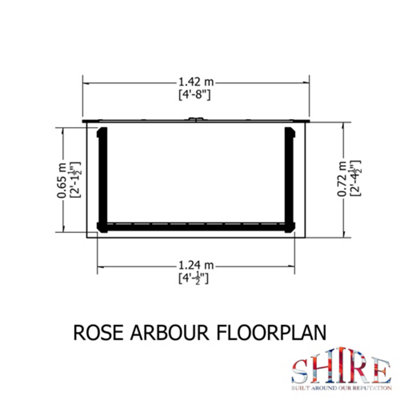 Shire Rose Garden Arbour DIP Treated - 8