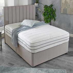 Shire Solaris Orion 1000 Pocket Sprung Divan Bed Set 3FT Single 2 Drawers Side- Wool Bronze
