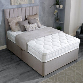 Shire Solaris Sculptor Orthopaedic Sprung Divan Bed Set 2FT6 Small Single 2 Drawers Side- Wool Bronze