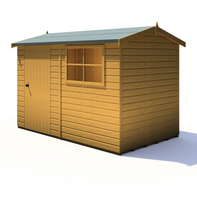 Shire Suffolk 10x6 Workshop Style D Apex Shed Single Door 12mm Shiplap - 3