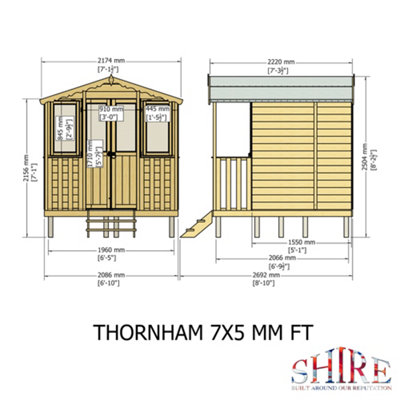 Shire Thornham Beachhut Style Summerhouse - 5