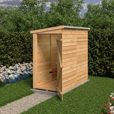 Shire Value Shed, 6x3 Overlap Pent with Single Door