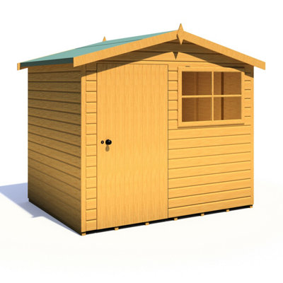 Shire Wroxham 8x6 Workshop Style D Apex Shed Single Door 12mm Shiplap