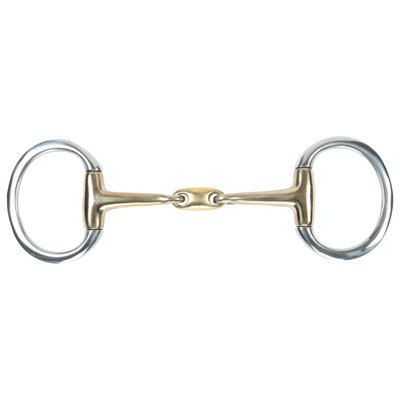 Shires Brass Lozenge Horse Eggbutt Snaffle Bit Brass (4.5in) | DIY at B&Q