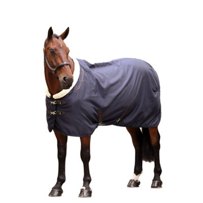 Shires Deluxe Standard-Neck Horse Stable Rug Navy (5)