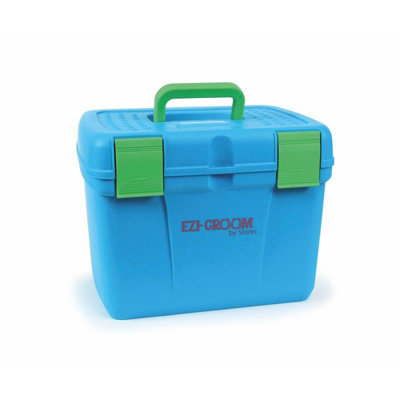 Shires Ezi-Groom Deluxe Horse Grooming Box Bright Blue (30cm x 28cm x 39cm) Price Comparisons | Compare The Build